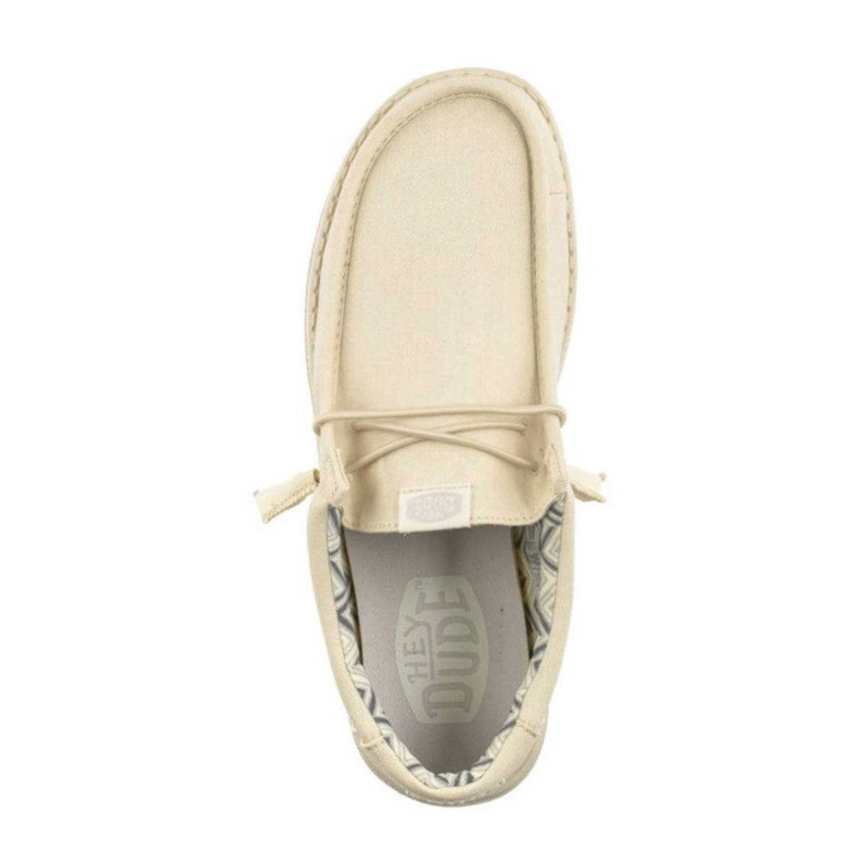 Hey Dude Wally Stretch Canvas Stone White