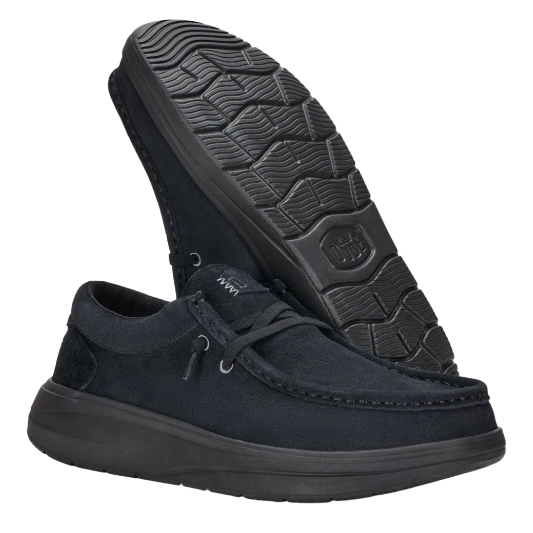 Hey Dude Wally Comf Suede Black