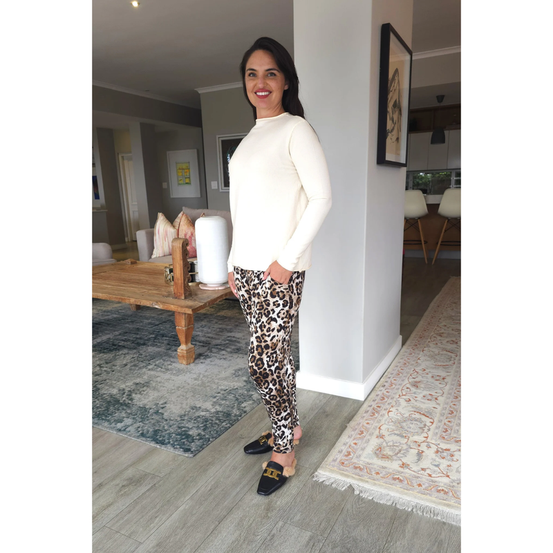 Slick Roxanne - Classic Pant, Warm Handle Animal Print