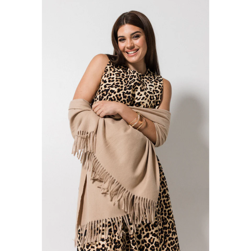 Ateljee Luxe Winter Wrap | Wheat