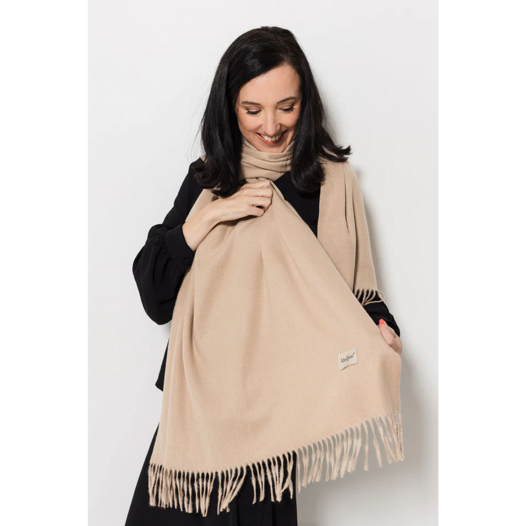 Ateljee Luxe Winter Wrap | Wheat