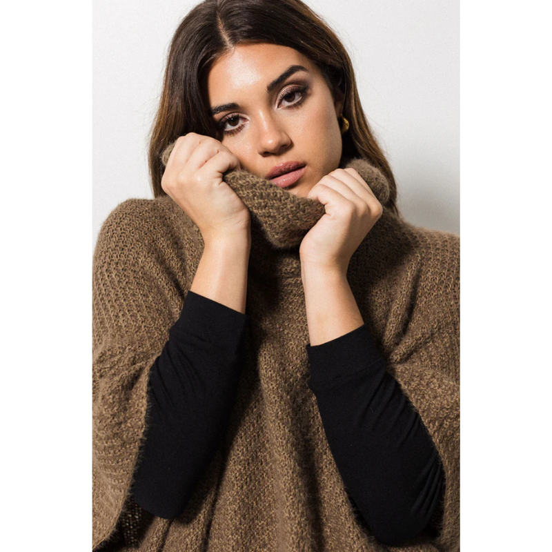 Ateljee The Lana Layer Poncho | Mocha