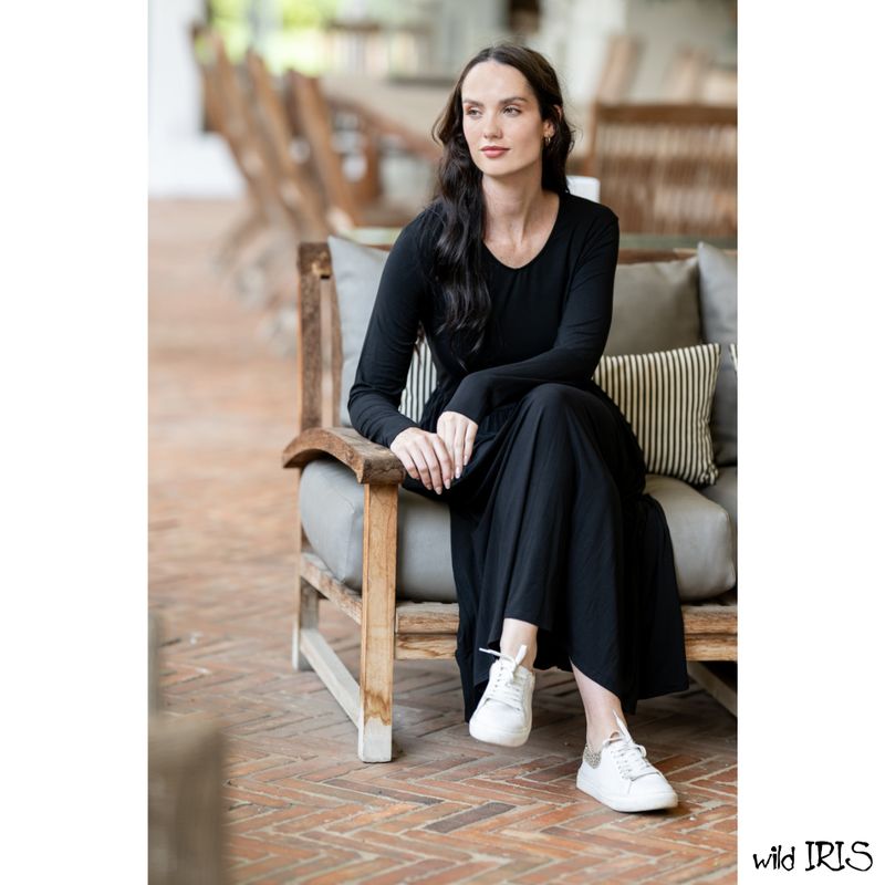 Mastik Black Round Neck Dress