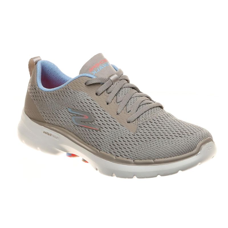 Skechers Ladies Go Walk 6 High Energy Natural Blue