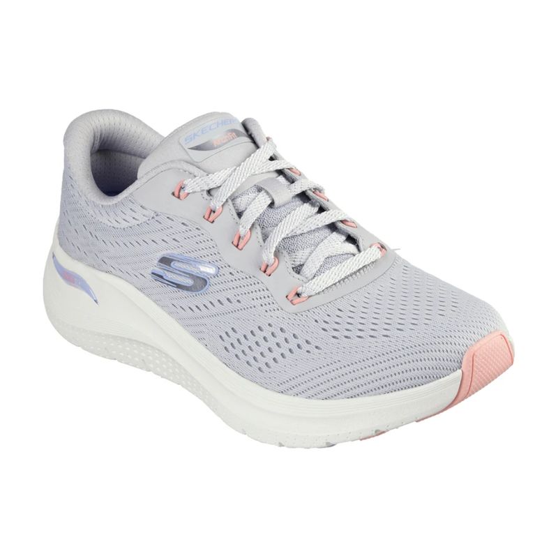 Skechers Ladies Arch Fit 2.0 Big League Light Grey Multi