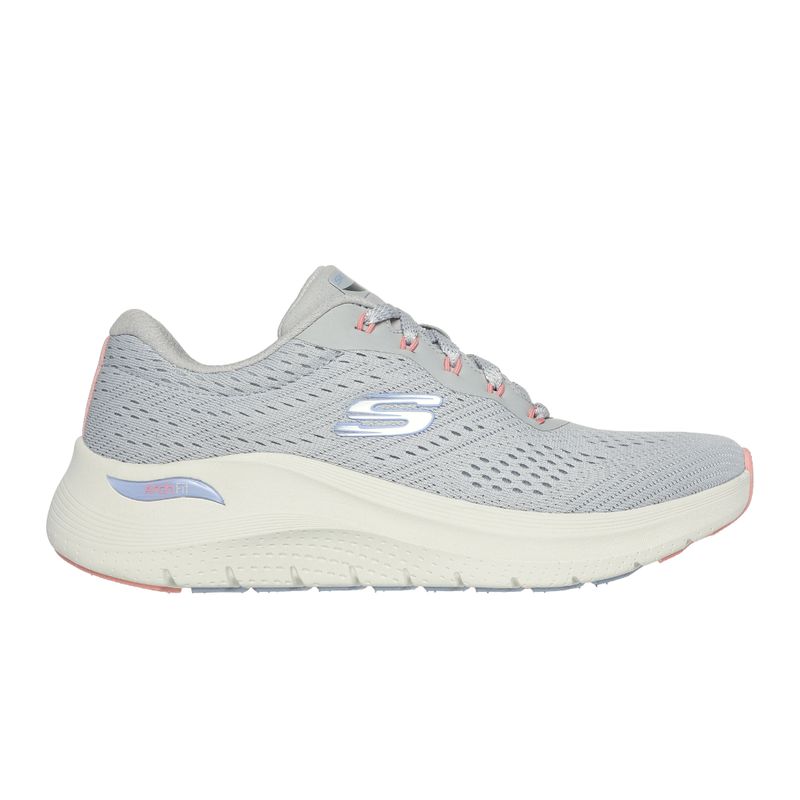 Skechers Ladies Arch Fit 2.0 Big League Light Grey Multi