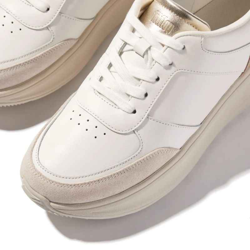 Fitflop F-Mode Metallic Flatform Urban White/Platino