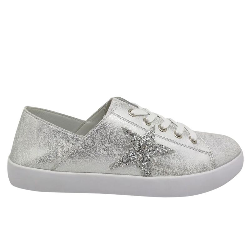 Julz Vicki Frosted Silver & Glitter Star