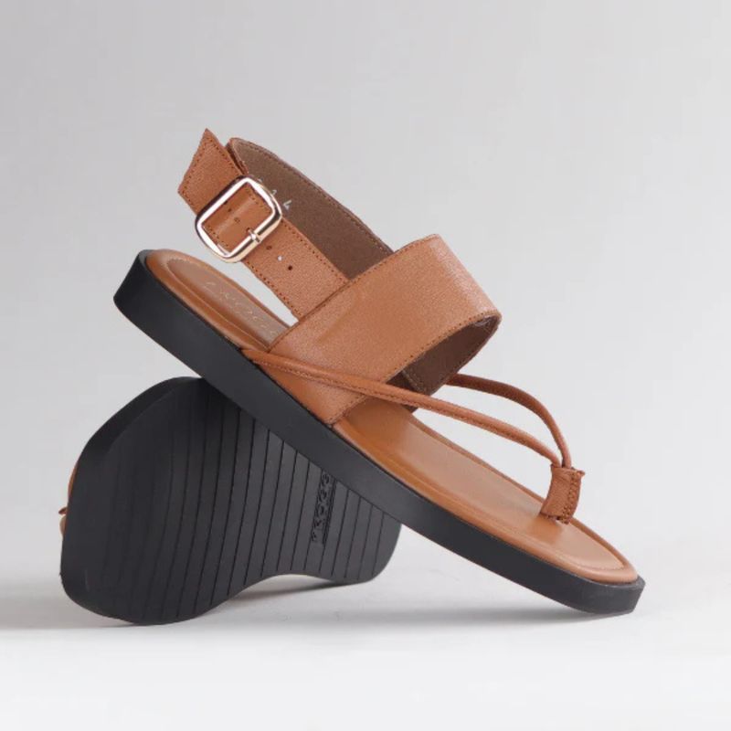Froggie Tan Thong Back Strap Sandal