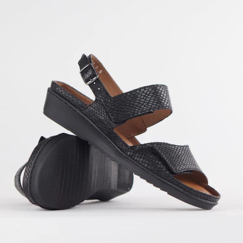 Froggie Black 2 Strap Adjustable Sandal