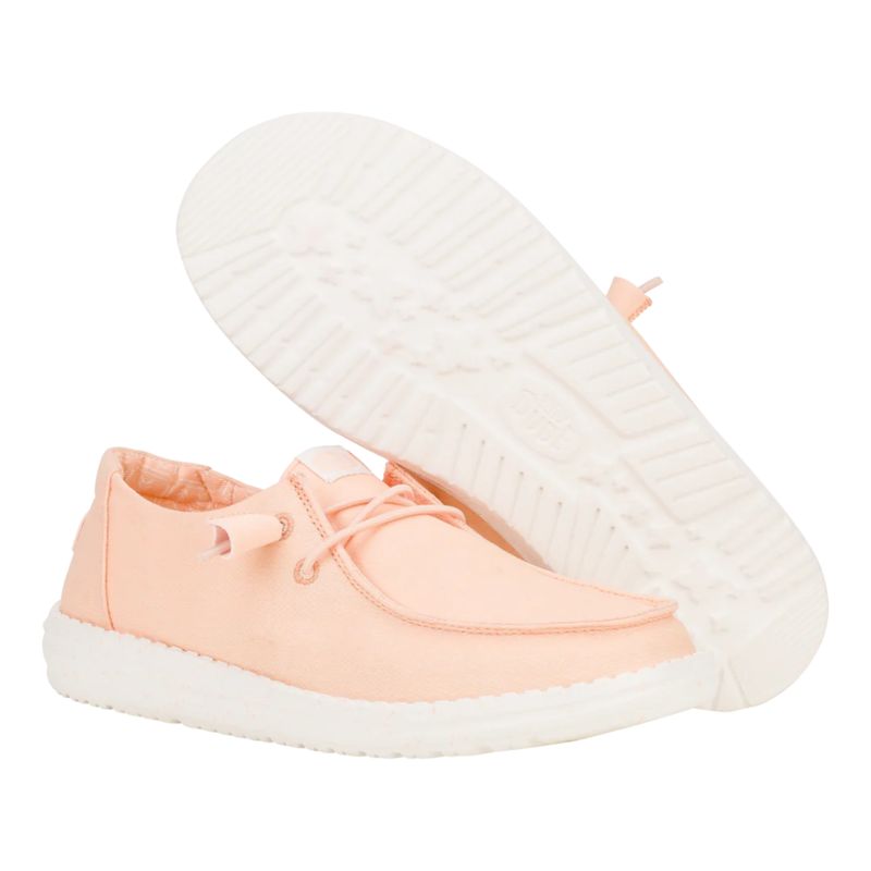 Hey Dude Womens Wendy Stretch Canvas Peach