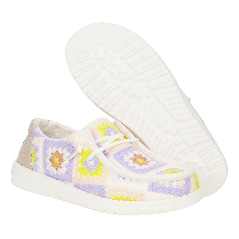 Hey Dude Wendy Cottage Crochet Egret/Lanvender/Multi