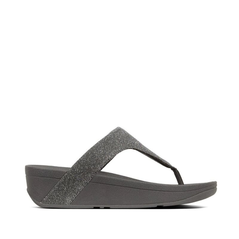 Fitflop Lottie Glitzy Toe-Post Pewter