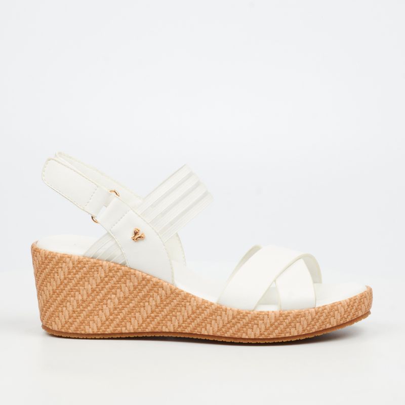 Butterfly Feet Cathy 2 Faux Leather Low Wedges – White
