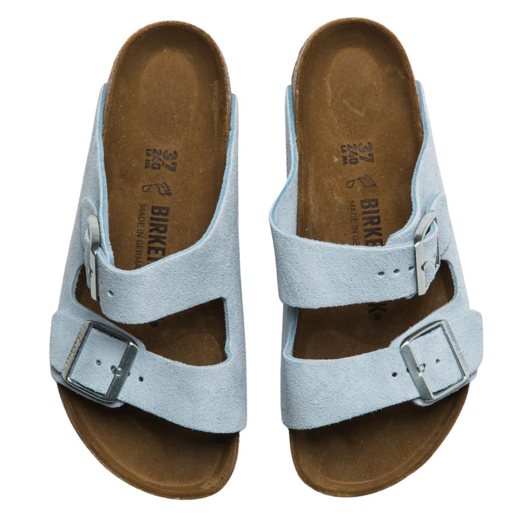 Birkenstock Arizona Baby Blue Suede Leather