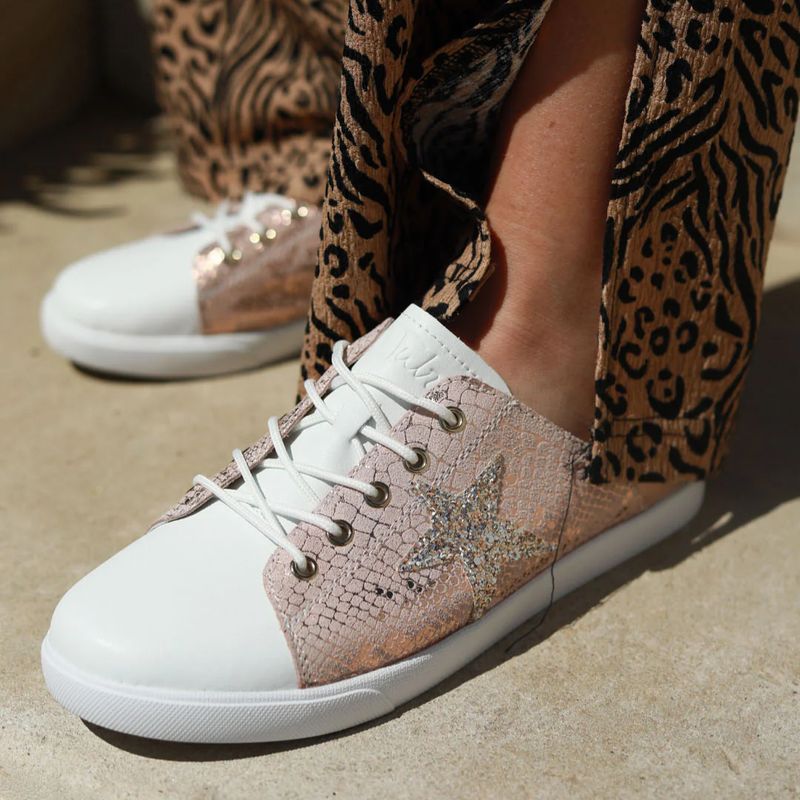 Julz Vicki White Toe & Rosegold