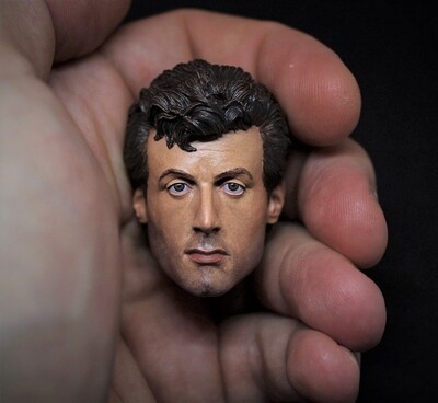 STALLONE 1/6 HEAD SCULPT,ACTION FIGURE,ROCKY,OVER THE TOP,COBRA