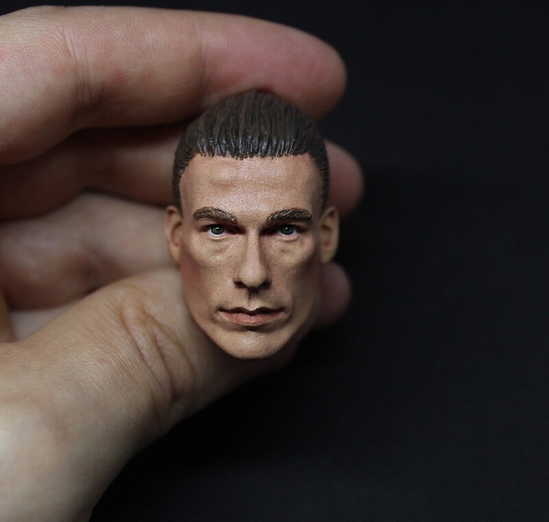 VAN DAMME 1/6 HEAD SCULPT,ACTION FIGURE,NO RETREAT NO SURRENDER,KARATE TIGER,DOUBLE IMPACT