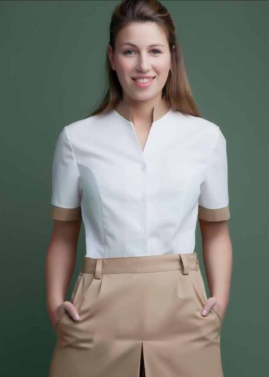 CAMISA MUJER M-C CUELLO OFICIAL COMBINADA