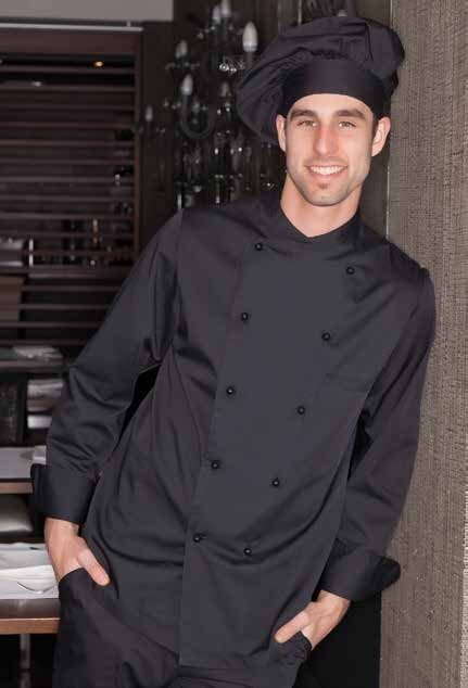 CHAQUETA DE CHEF MANGA LARGA NEGRA