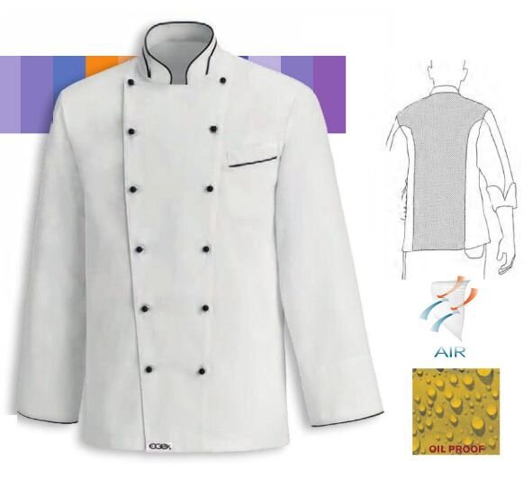 CHAQUETA COCINA A PRUEBA DE ACEITE
