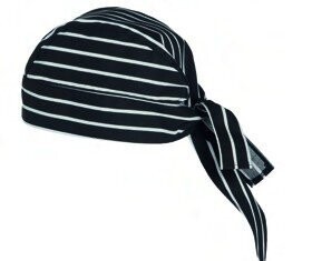 BANDANA COCINA rayas negras blancas