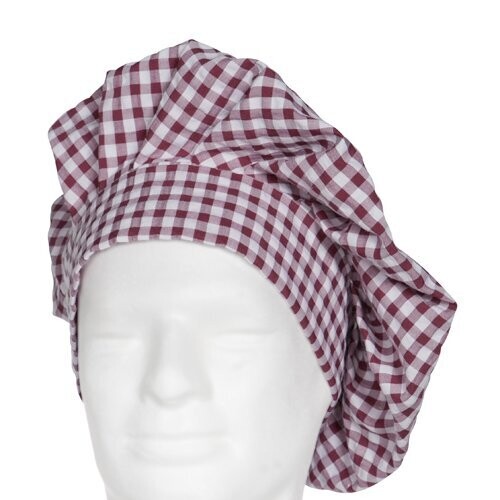 GORRO CHEF VICHY ROJO