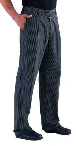 Pantalón de cocina cremallera, botón y gomas