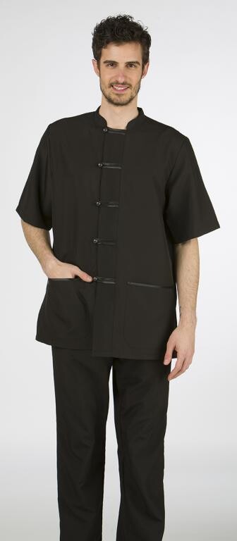 CHAQUETA NEGRA CINTAS