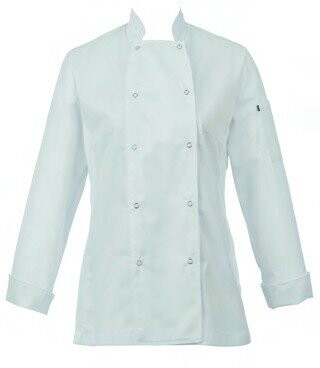 Chaqueta cocina señora manga larga corchete
