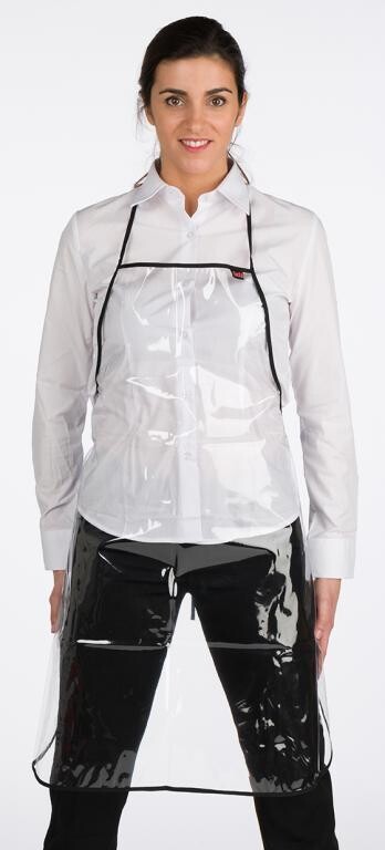DELANTAL PELUQUERIA TRANSPARENTE