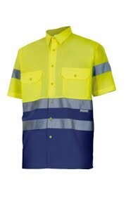 CAMISA BICOLOR MANGA CORTA ALTA VISIBILIDAD