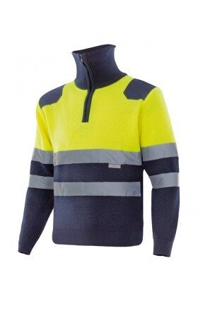 JERSEY BICOLOR CON CREMALLERA ALTA VISIBILIDAD