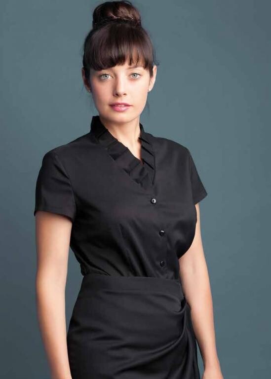 BLUSA CUELLO VOLANTE