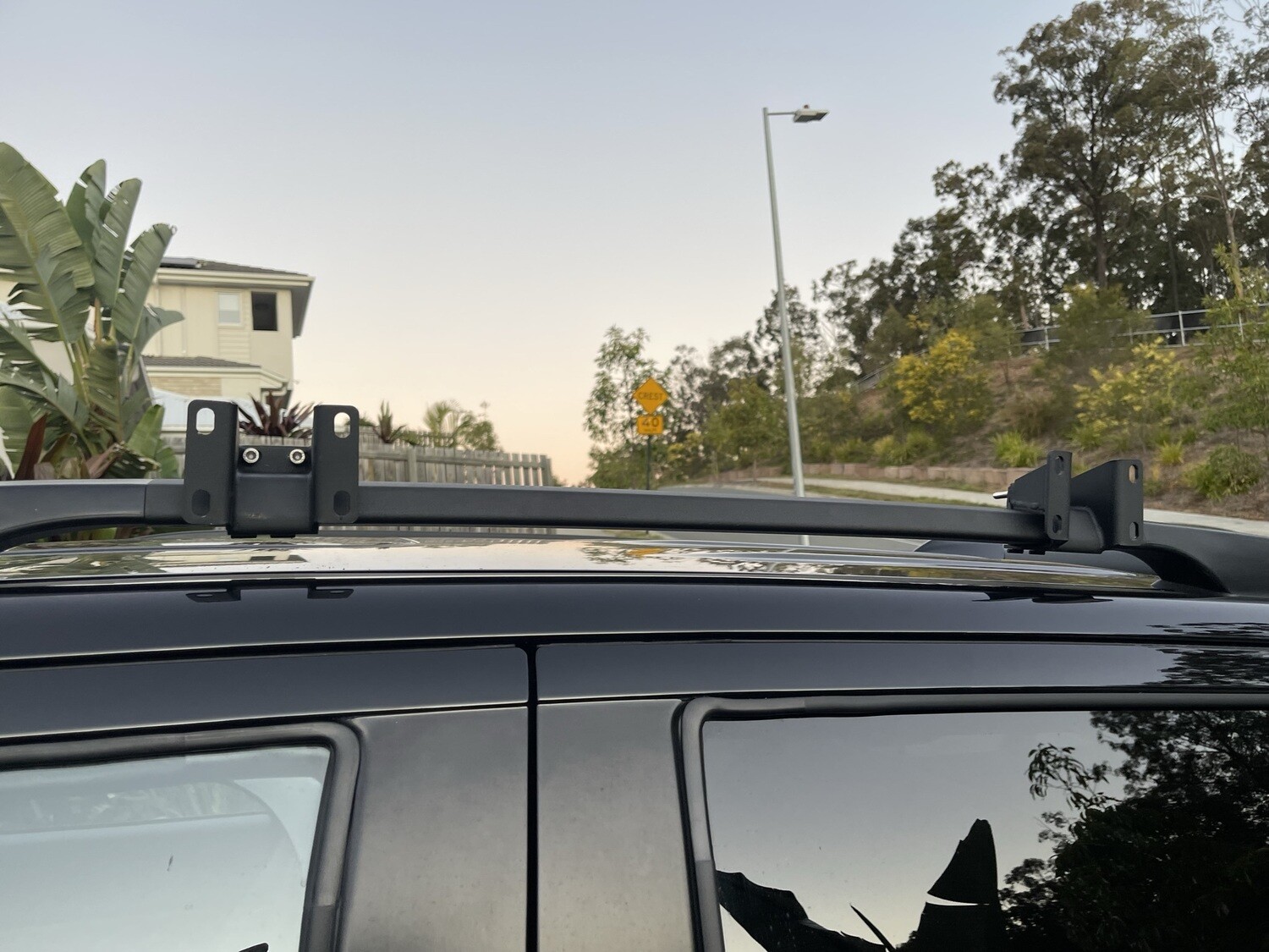 Gen II Awning Brackets - Suit Factory Roof Rails &quot;Black &amp; Stainless Steel”