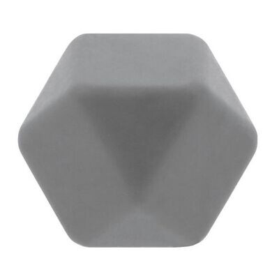 Opry Siliconen kralen hexagon 17mm (donkergrijs)