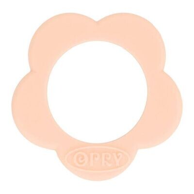 Opry siliconen bijtring bloem 40mm - Roze (703)