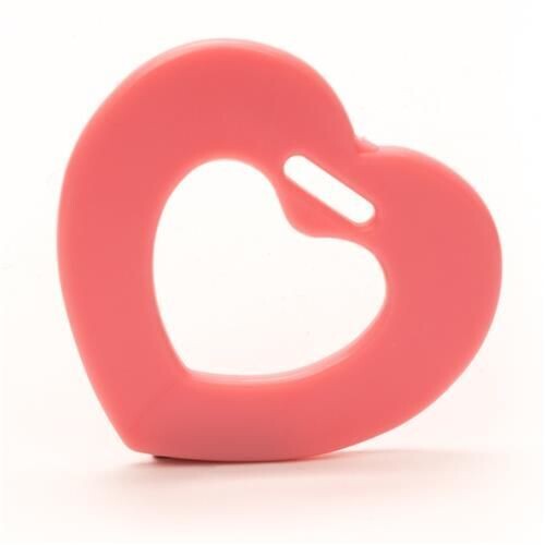 Durable Bijtring hart (2 stuks) - 229 Flamingo Pink
