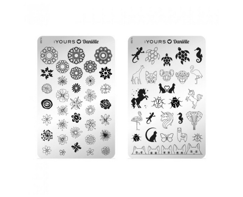 Stamping Plade FANTASTIC NATURE Dobbeltsidet