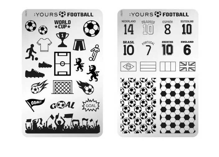 Stamping Plade LOVES FOOTBALL Dobbeltsidet