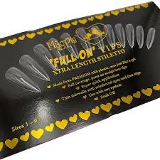 Full On Tips, xtra længde tilspidset Stiletto Box 1-9 504 Stykker