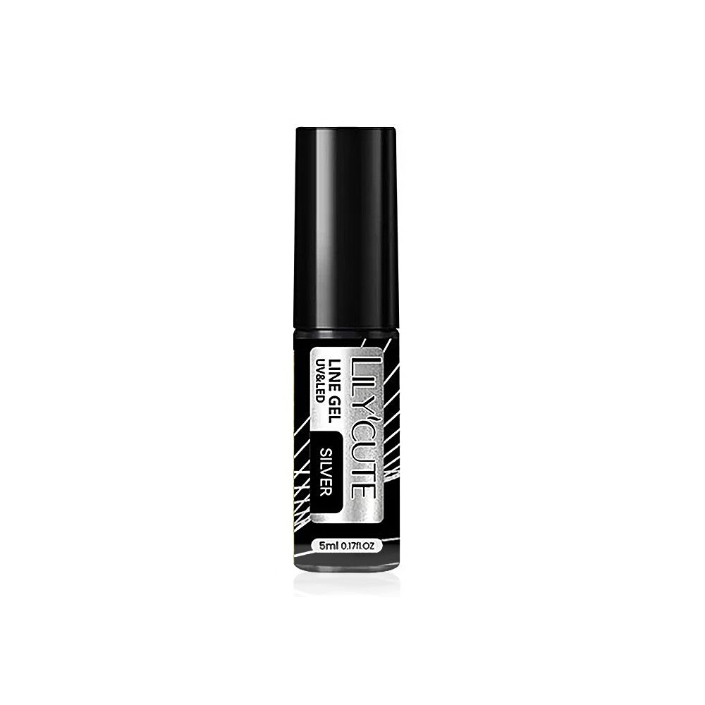 Silver Gel Art UV &amp; LED Metallic Line Gel