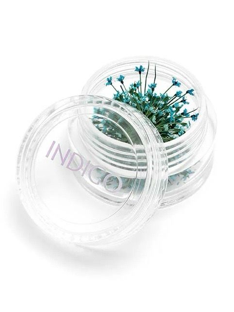Nailart Dried Flowers Blue