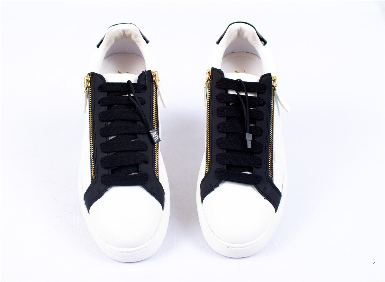 ZARA MAN Sneakers with Gold Zip Detail