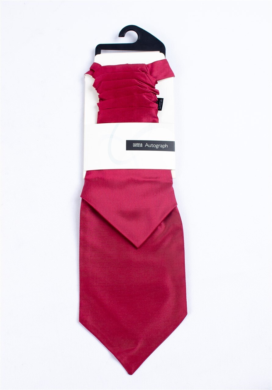 Mark &amp; Spencer Autograph with Matching Handkerchief, Colour: Wine