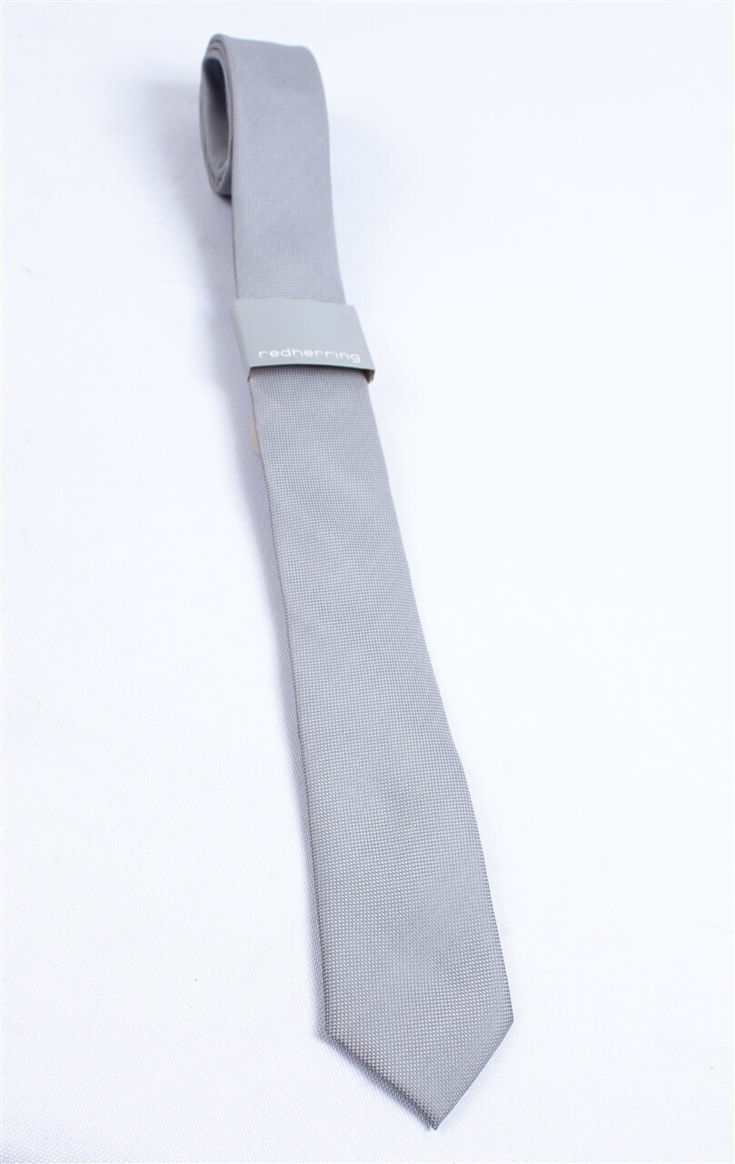 Red Herring Slim Textured Plain Tie