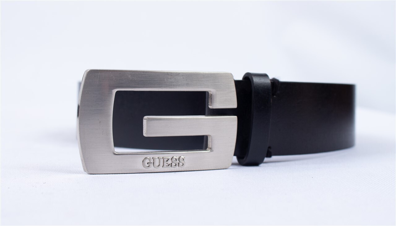 Guess Black Leather Belt