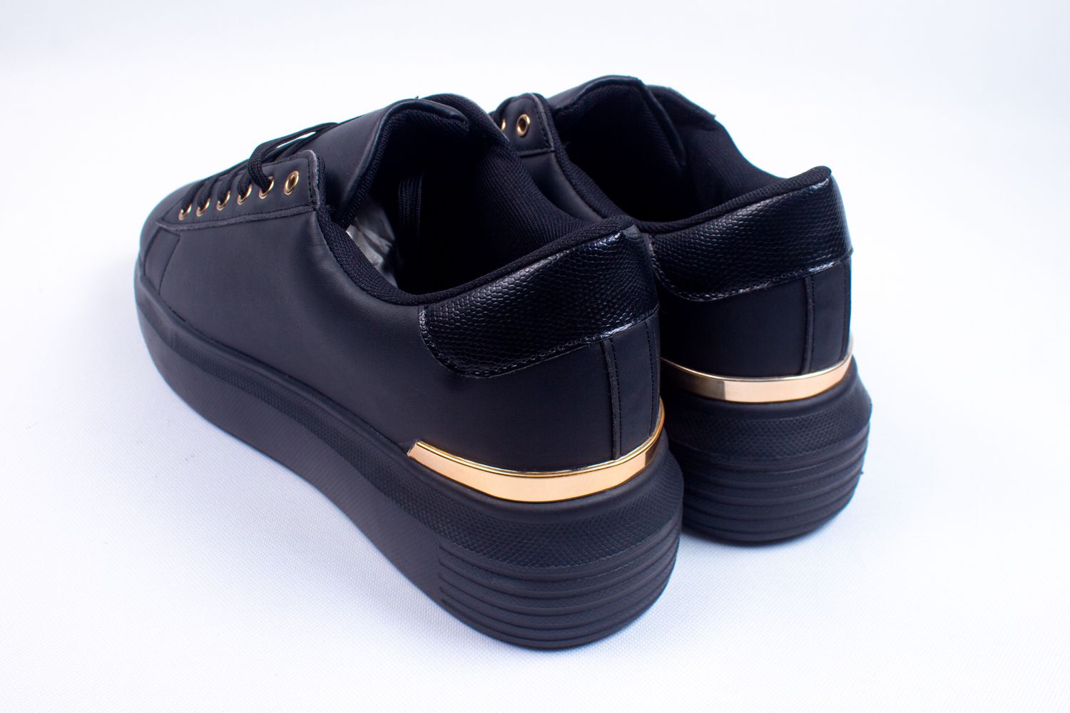 Truffle Collection Chunky Trainers With Gold Tab
