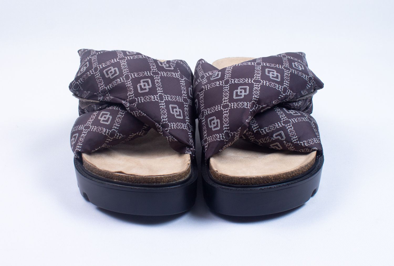 ASOS DESIGN Puffer Cross Strap Sandals