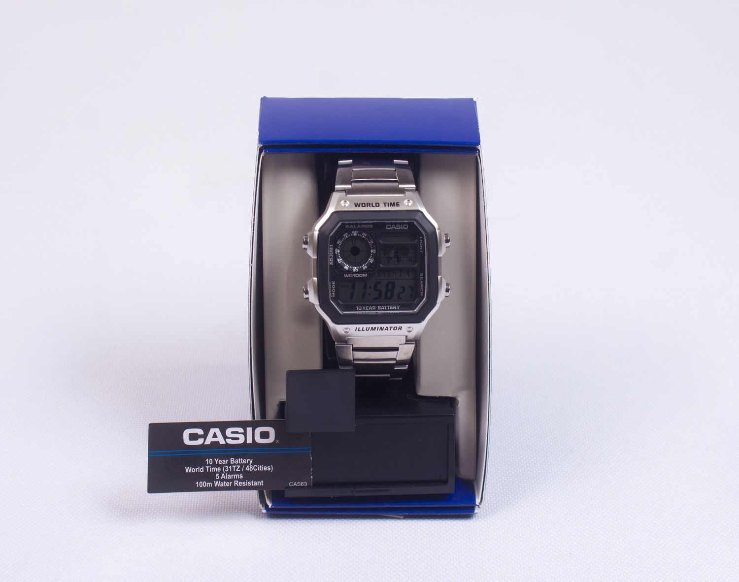 Casio Men&#39;s 1200WHD-1A Digital Quartz Watch Retro Steel